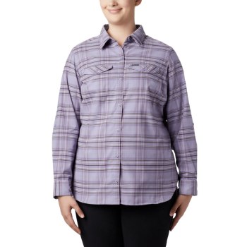 Columbia Silver Ridge Long Sleeve Flannel Top Plus Size, Camisa Multicolor Para Mujer | 129647-UBK